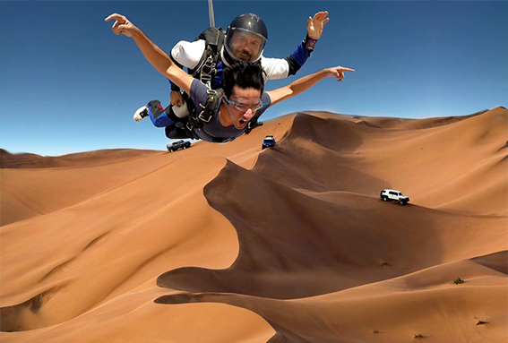 Sky Diving Dubai At Desert Zone